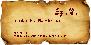 Szekerka Magdolna névjegykártya